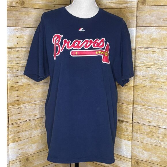 MAJESTIC " UPTON #2"ATLANTA BRAVES MLB CASUAL CLASSIC FAN EVERYDAY WEAR T-SHIRT - Picture 1 of 4